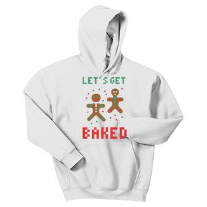 Let's Get Baked Gingerbread Cookie Funny Christmas Kids Hoodie