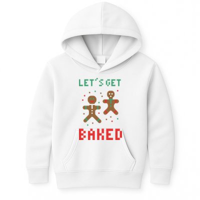 Let's Get Baked Gingerbread Cookie Funny Christmas Kids Hoodie
