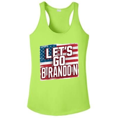 Let’S Go Brandon Conservative Us Flag Gift Ladies PosiCharge Competitor Racerback Tank