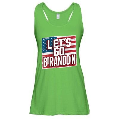 Let’S Go Brandon Conservative Us Flag Gift Ladies Essential Flowy Tank