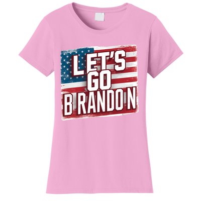 Let’S Go Brandon Conservative Us Flag Gift Women's T-Shirt