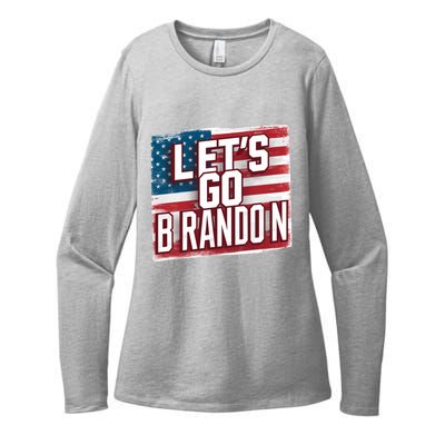 Let’S Go Brandon Conservative Us Flag Gift Womens CVC Long Sleeve Shirt