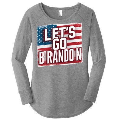 Let’S Go Brandon Conservative Us Flag Gift Women's Perfect Tri Tunic Long Sleeve Shirt