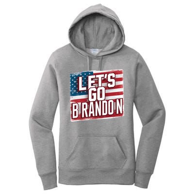 Let’S Go Brandon Conservative Us Flag Gift Women's Pullover Hoodie