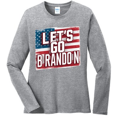 Let’S Go Brandon Conservative Us Flag Gift Ladies Long Sleeve Shirt