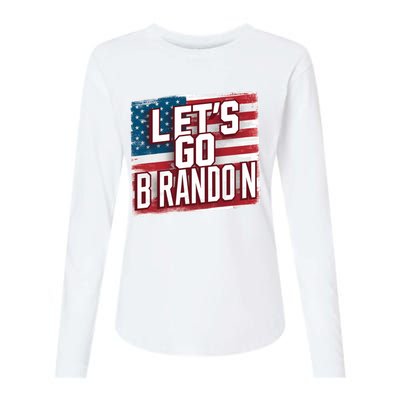 Let’S Go Brandon Conservative Us Flag Gift Womens Cotton Relaxed Long Sleeve T-Shirt