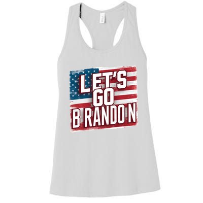 Let’S Go Brandon Conservative Us Flag Gift Women's Racerback Tank