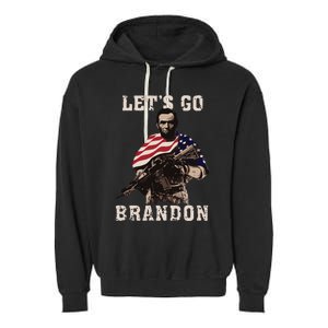 LETS GO BRANDON Garment-Dyed Fleece Hoodie