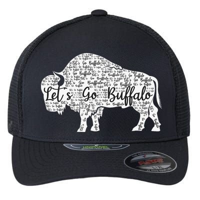 Lets Go Buffalo New York Buffalo Sports Fan Buffalo Flexfit Unipanel Trucker Cap