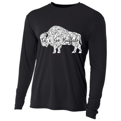 Lets Go Buffalo New York Buffalo Sports Fan Buffalo Cooling Performance Long Sleeve Crew