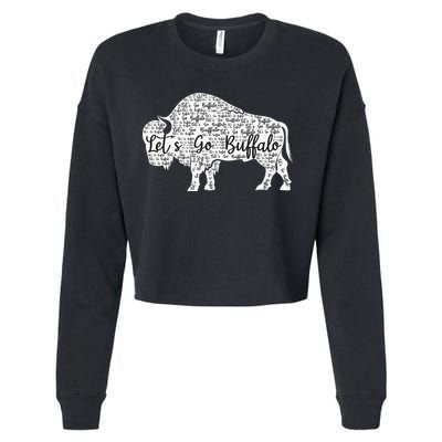 Lets Go Buffalo New York Buffalo Sports Fan Buffalo Cropped Pullover Crew