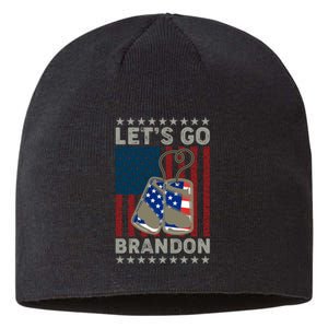 Lets Go Brandon Funny Anti Biden Us Flag Sustainable Beanie