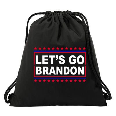 Let's Go Brandon Street Neon Sign Drawstring Bag