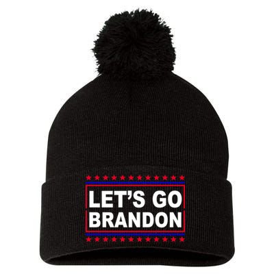 Let's Go Brandon Street Neon Sign Pom Pom 12in Knit Beanie