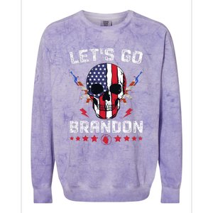 Let's Go Brandon 4th Of July Colorblast Crewneck Sweatshirt