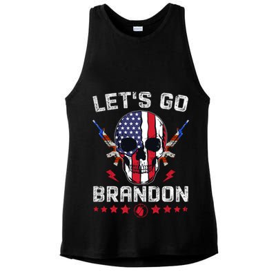 Let's Go Brandon 4th Of July Ladies PosiCharge Tri-Blend Wicking Tank