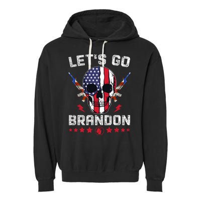Let's Go Brandon 4th Of July Garment-Dyed Fleece Hoodie