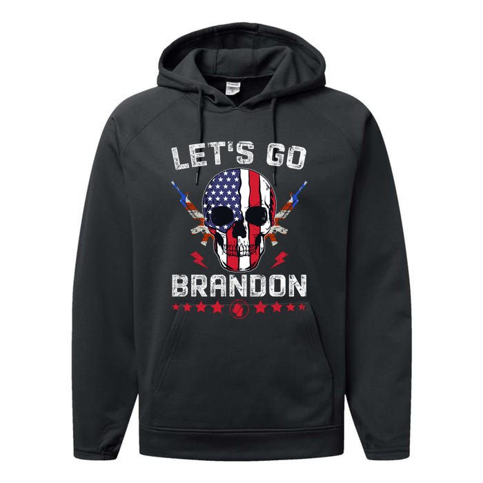 Let's Go Brandon 4th Of July Performance Fleece Hoodie