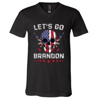 Let's Go Brandon 4th Of July V-Neck T-Shirt