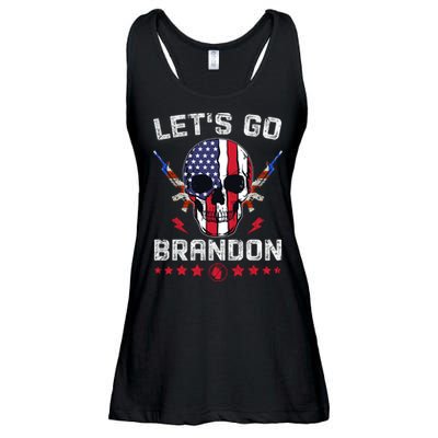 Let's Go Brandon 4th Of July Ladies Essential Flowy Tank