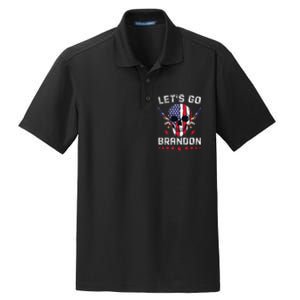 Let's Go Brandon 4th Of July Dry Zone Grid Polo