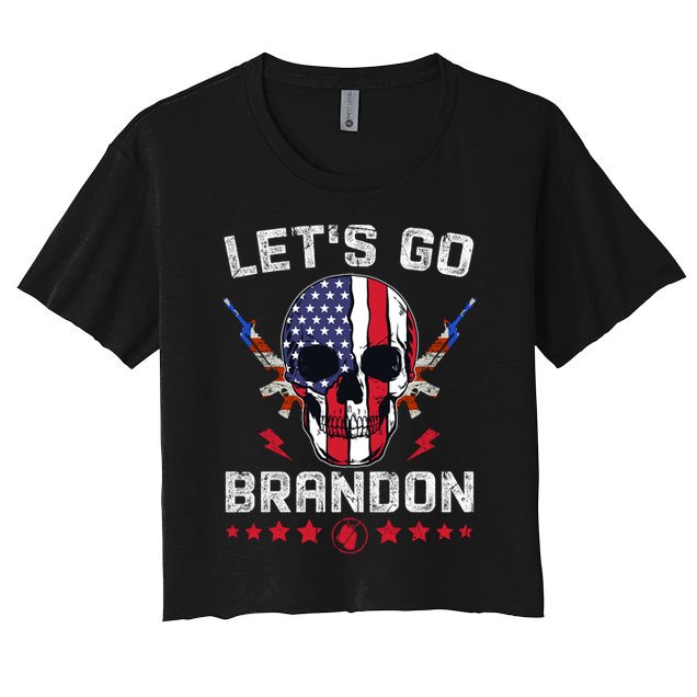 Let's Go Brandon 4th Of July Crop Top