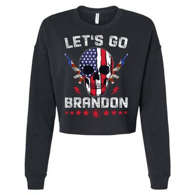 Let's Go Brandon 4th Of July Cropped Pullover Crew