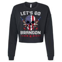 Let's Go Brandon 4th Of July Cropped Pullover Crew