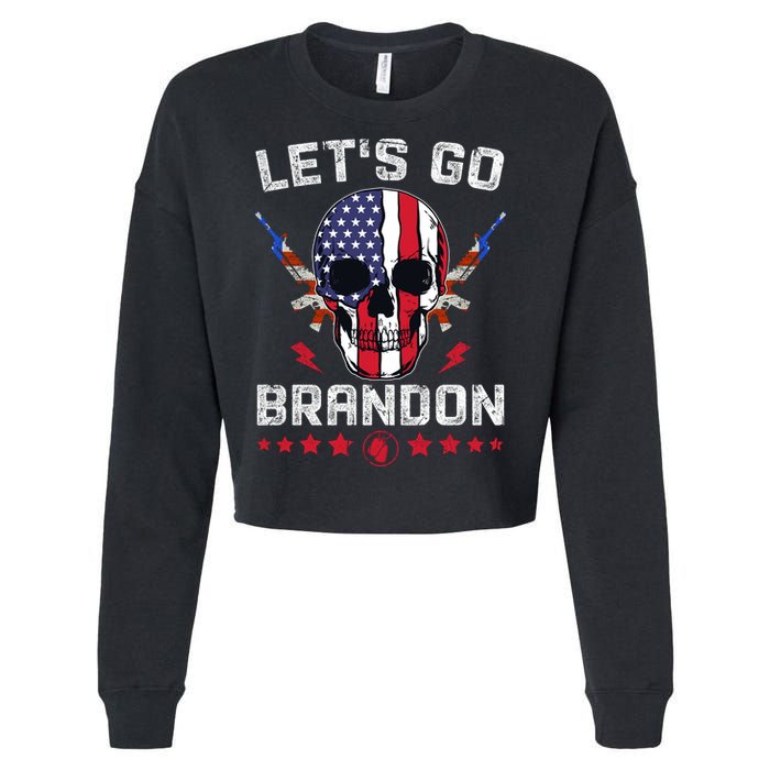 Let's Go Brandon 4th Of July Cropped Pullover Crew