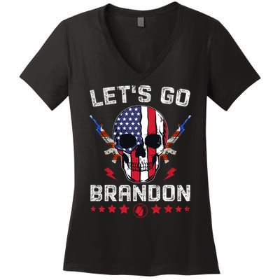 Let's Go Brandon 4th Of July Women's V-Neck T-Shirt