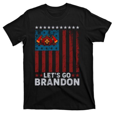 Lets Go Brandon Funny Anti Biden Us Flag T-Shirt