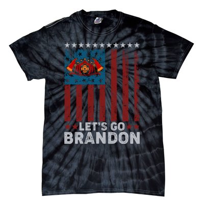 Lets Go Brandon Funny Anti Biden Us Flag Tie-Dye T-Shirt