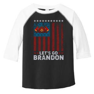 Lets Go Brandon Funny Anti Biden Us Flag Toddler Fine Jersey T-Shirt