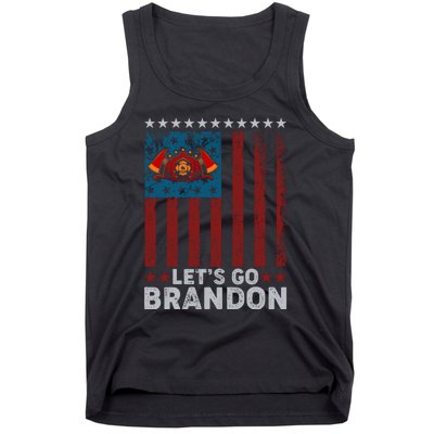 Lets Go Brandon Funny Anti Biden Us Flag Tank Top