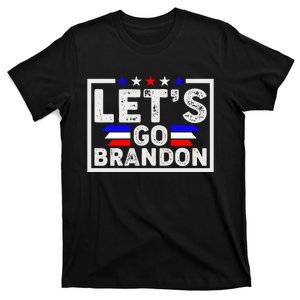 Lets Go Brandon Funny Anti Biden Us Flag T-Shirt