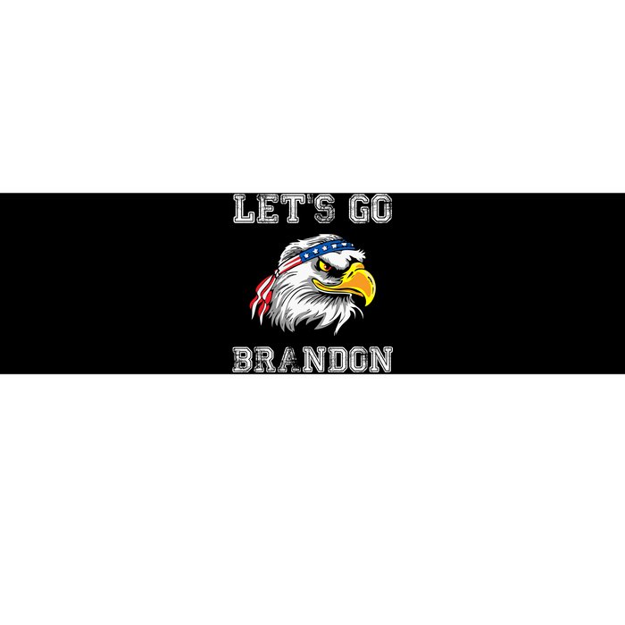 Let's Go Brandon Impeach President Funny Costume Eagle American Flag Bumper Sticker