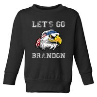 Let's Go Brandon Impeach President Funny Costume Eagle American Flag Toddler Sweatshirt