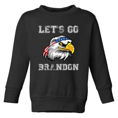 Let's Go Brandon Impeach President Funny Costume Eagle American Flag Toddler Sweatshirt