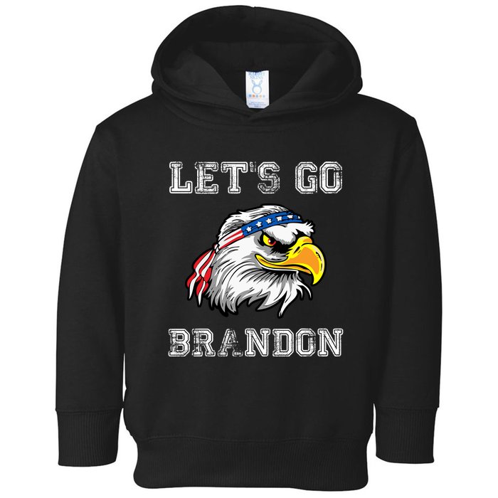 Let's Go Brandon Impeach President Funny Costume Eagle American Flag Toddler Hoodie