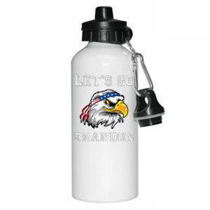 Let's Go Brandon Impeach President Funny Costume Eagle American Flag Aluminum Water Bottle