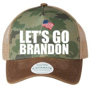 Let's Go Brandon Waving American Flag Legacy Tie Dye Trucker Hat