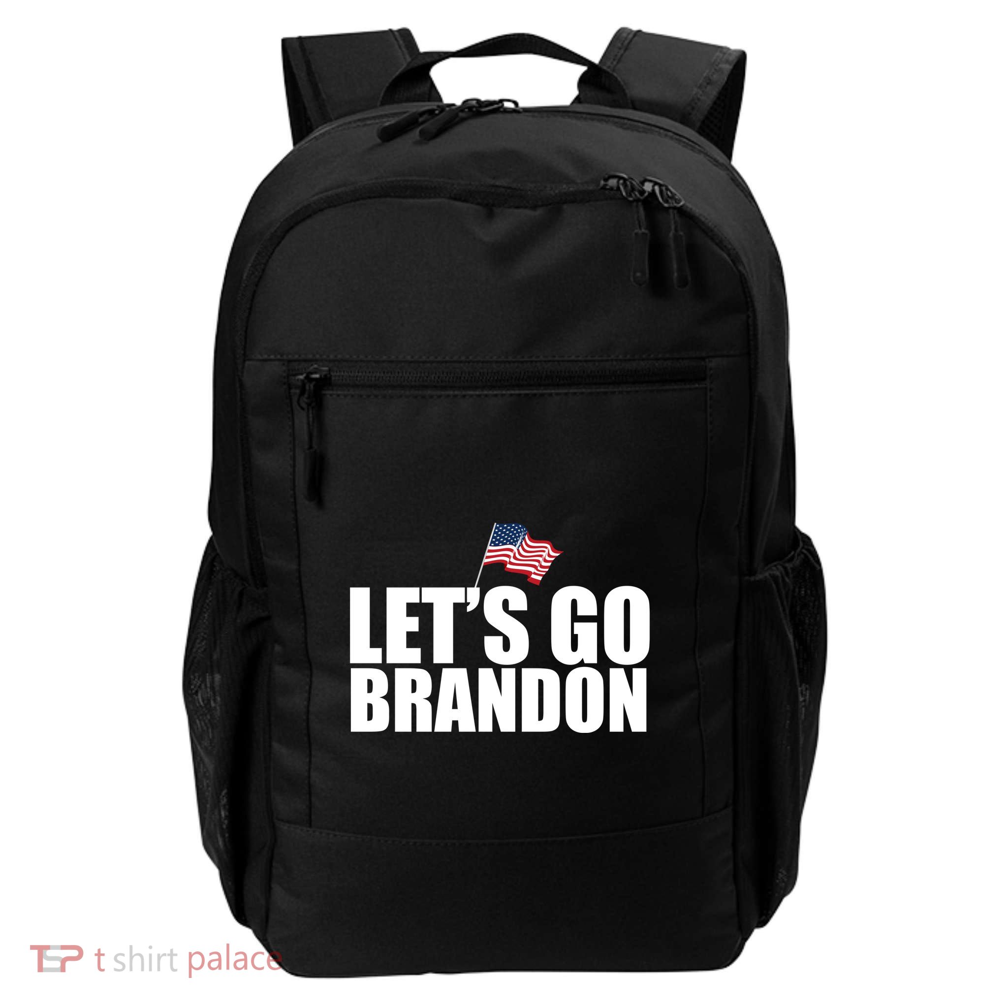 Let's Go Brandon Waving American Flag Daily Commute Backpack