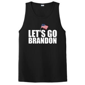 Let's Go Brandon Waving American Flag PosiCharge Competitor Tank