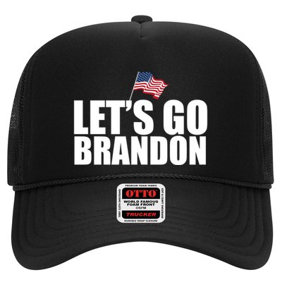 Let's Go Brandon Waving American Flag Trucker Hat