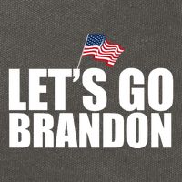 Let's Go Brandon Waving American Flag Cotton Canvas Backpack