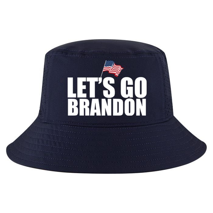 Let's Go Brandon Waving American Flag Cool Comfort Performance Bucket Hat