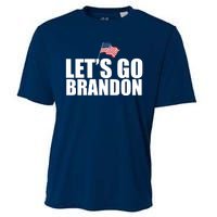 Let's Go Brandon Waving American Flag Cooling Performance Crew T-Shirt