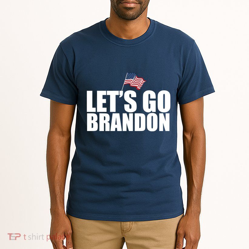 Let's Go Brandon Waving American Flag Tall T-Shirt