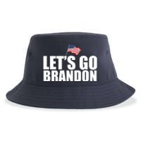 Let's Go Brandon Waving American Flag Sustainable Bucket Hat