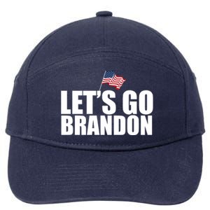 Let's Go Brandon Waving American Flag 7-Panel Snapback Hat